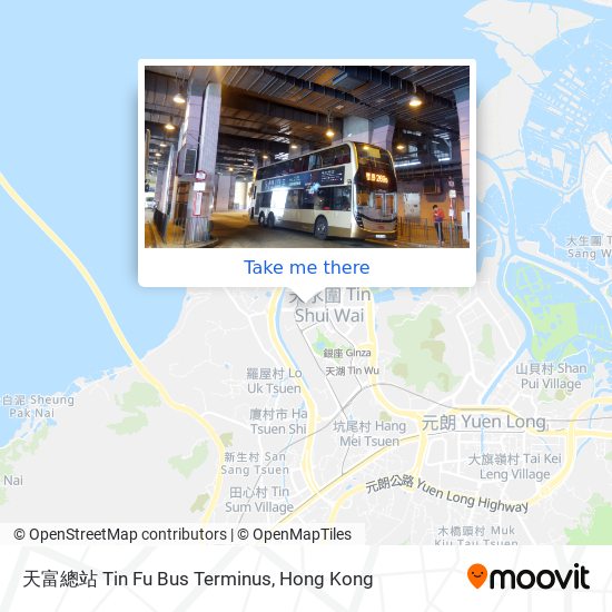 天富總站 Tin Fu Bus Terminus map