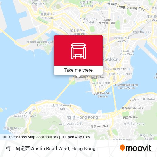 柯士甸道西 Austin Road West map