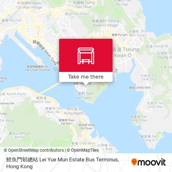 鯉魚門邨總站 Lei Yue Mun Estate Bus Terminus map