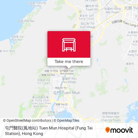 屯門醫院(鳳地站) Tuen Mun Hospital (Fung Tei Station) map