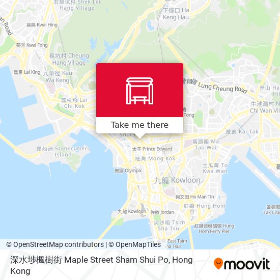深水埗楓樹街 Maple Street Sham Shui Po map