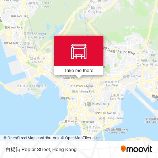 白楊街 Poplar Street map