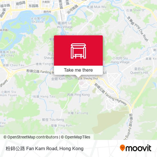 粉錦公路 Fan Kam Road map