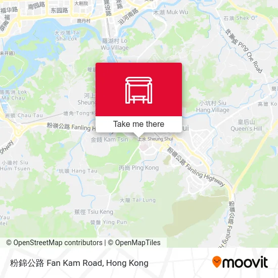 粉錦公路 Fan Kam Road map