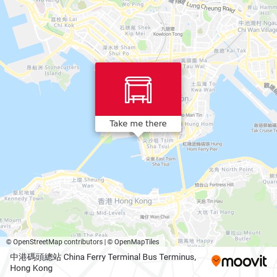 中港碼頭總站 China Ferry Terminal Bus Terminus map