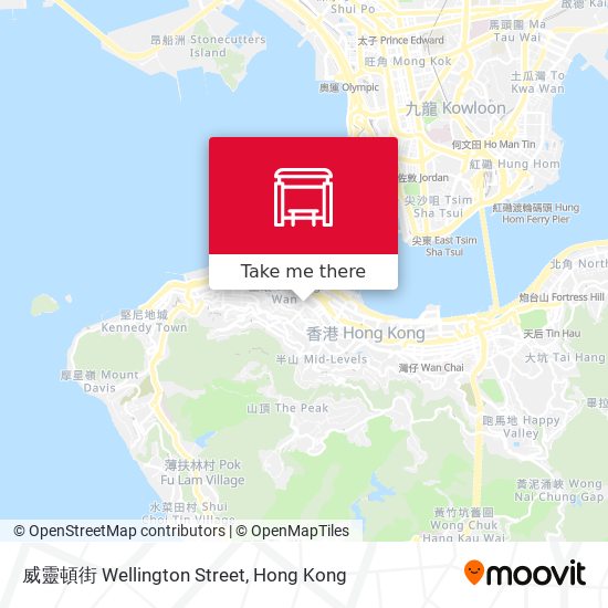 威靈頓街 Wellington Street map