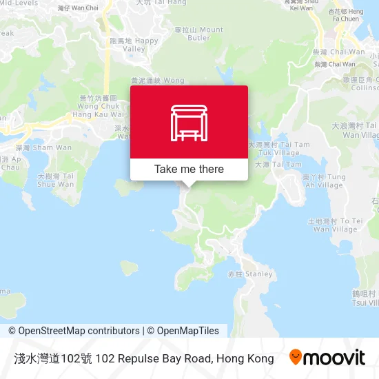 淺水灣道102號 102 Repulse Bay Road map