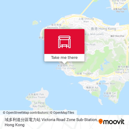 域多利道分區電力站 Victoria Road Zone Sub-Station map
