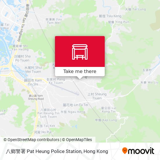 八鄉警署 Pat Heung Police Station map
