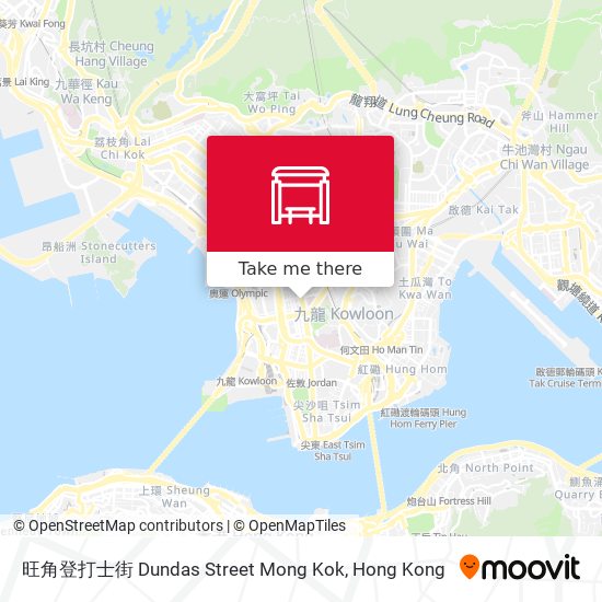 旺角登打士街 Dundas Street Mong Kok map