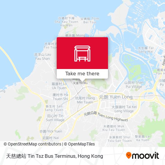天慈總站 Tin Tsz Bus Terminus map