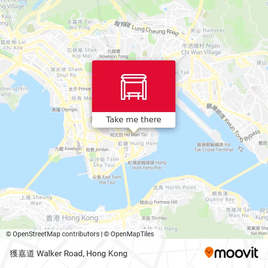 獲嘉道 Walker Road map