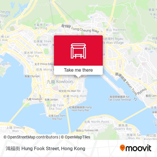 鴻福街 Hung Fook Street map
