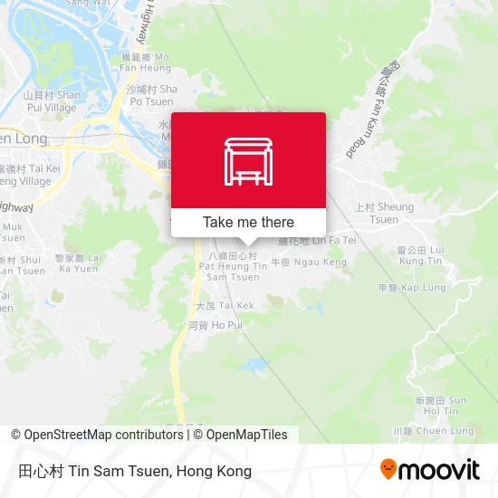 田心村 Tin Sam Tsuen map