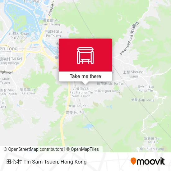 田心村 Tin Sam Tsuen map