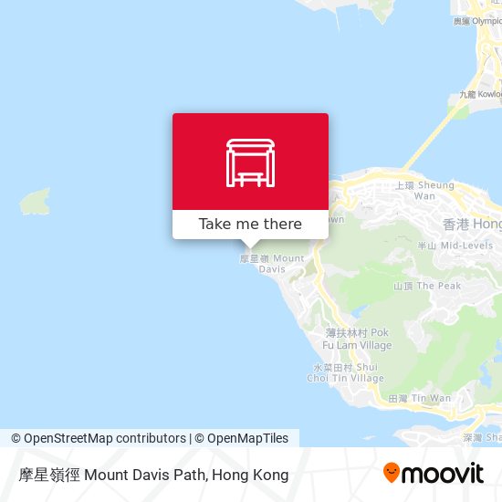 摩星嶺徑 Mount Davis Path map