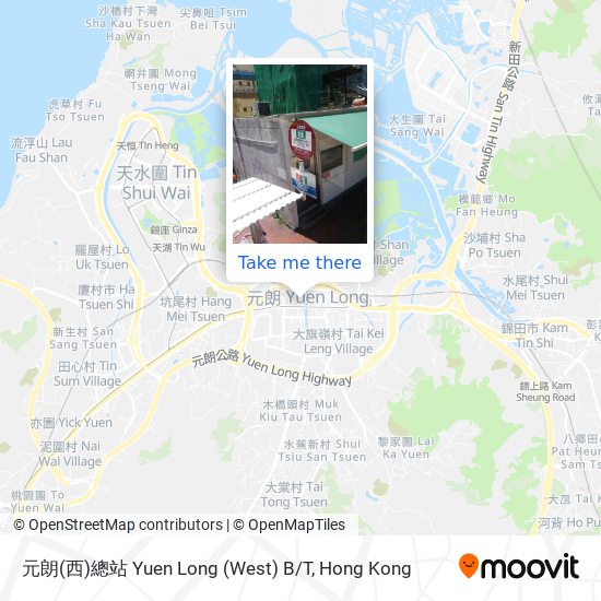 元朗(西)總站 Yuen Long (West) B/T map