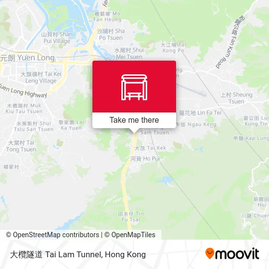 大欖隧道 Tai Lam Tunnel map