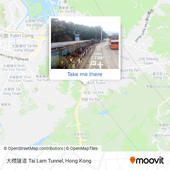 大欖隧道 Tai Lam Tunnel map
