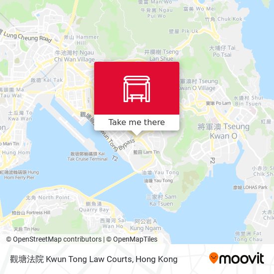 觀塘法院 Kwun Tong Law Courts map