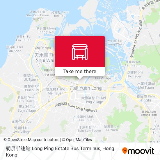 朗屏邨總站 Long Ping Estate Bus Terminus map