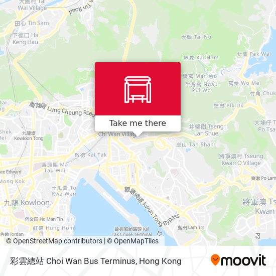 彩雲總站 Choi Wan Bus Terminus地圖