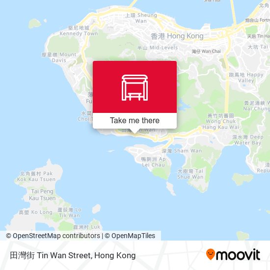 田灣街 Tin Wan Street map