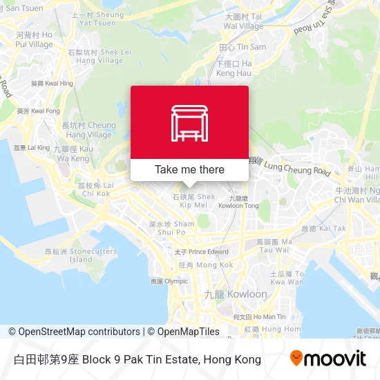 白田邨第9座 Block 9 Pak Tin Estate map