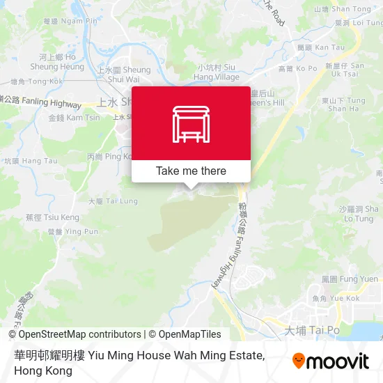 華明邨耀明樓 Yiu Ming House Wah Ming Estate map