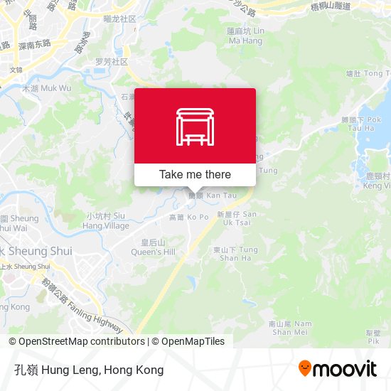 孔嶺 Hung Leng map