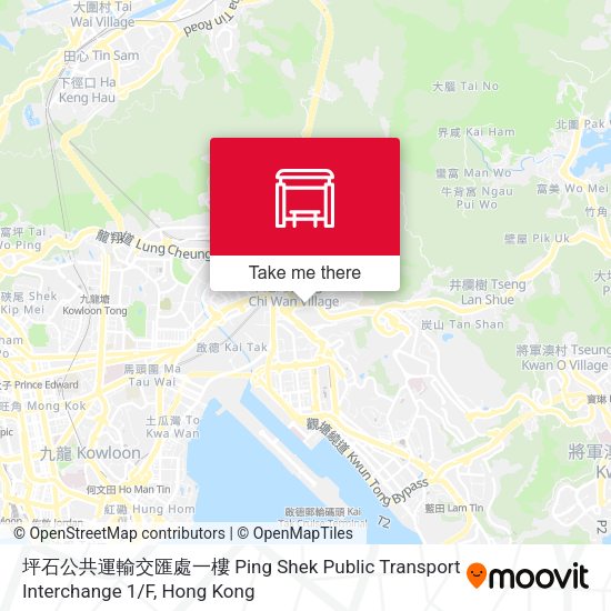 坪石公共運輸交匯處一樓 Ping Shek Public Transport Interchange 1 / F地圖