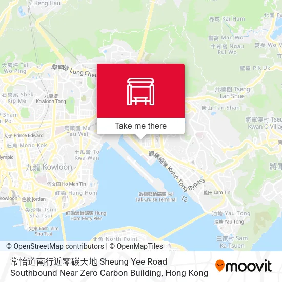 常怡道南行近零碳天地 Sheung Yee Road Southbound Near Zero Carbon Building map