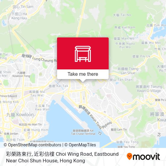彩榮路東行, 近彩信樓 Choi Wing Road, Eastbound Near Choi Shun House map