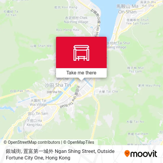 銀城街, 置富第一城外 Ngan Shing Street, Outside Fortune City One地圖