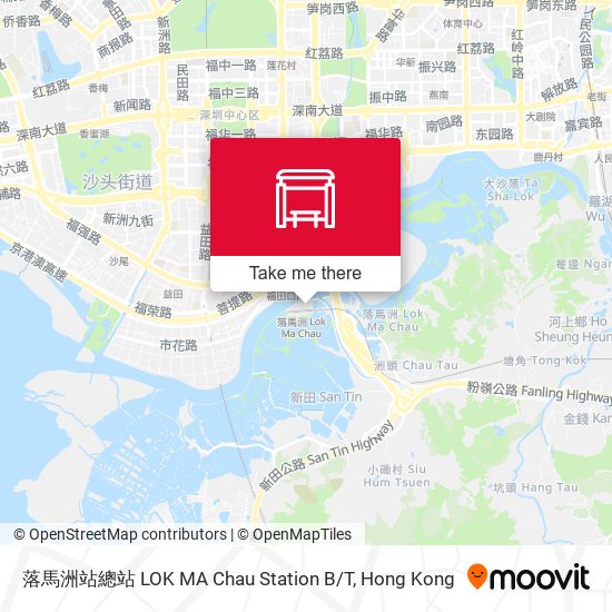 落馬洲站總站 LOK MA Chau Station B/T map