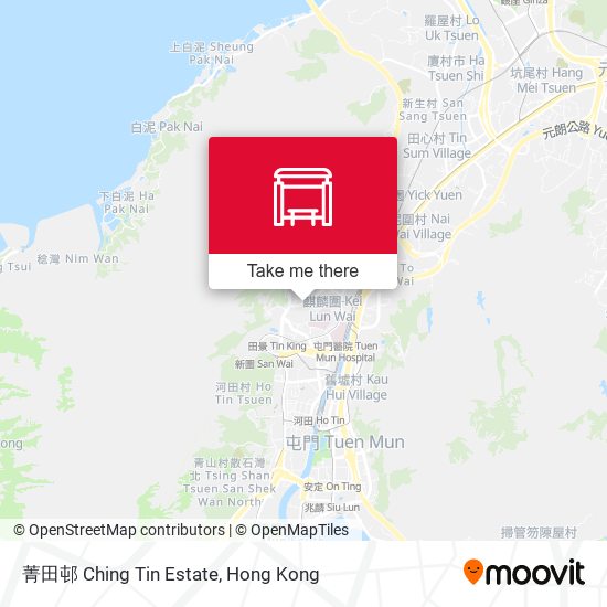 菁田邨 Ching Tin Estate map