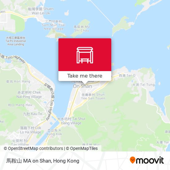 馬鞍山 MA on Shan map