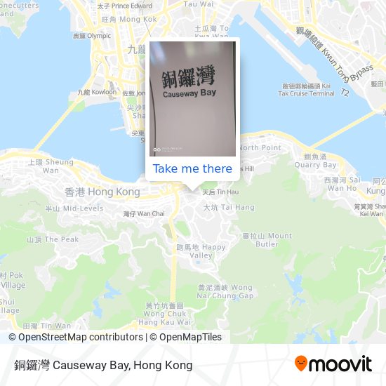 銅鑼灣 Causeway Bay map