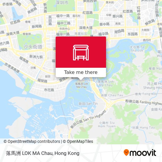 落馬洲 LOK MA Chau map