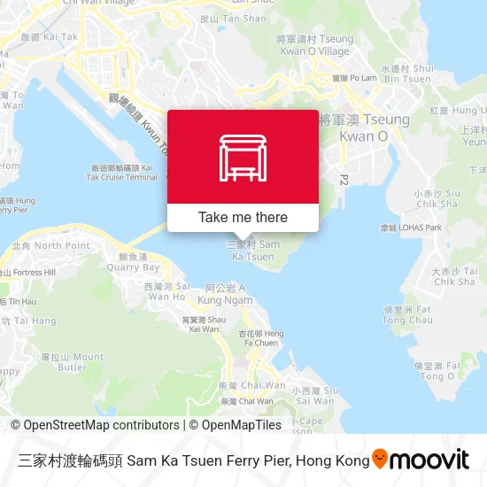 三家村渡輪碼頭 Sam Ka Tsuen Ferry Pier地圖