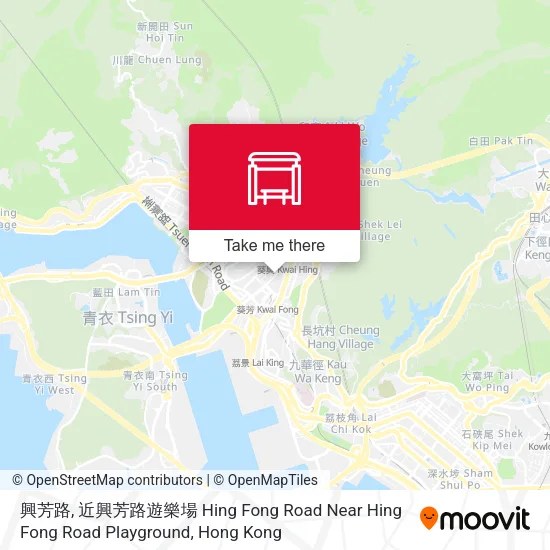 興芳路, 近興芳路遊樂場 Hing Fong Road Near Hing Fong Road Playground地圖