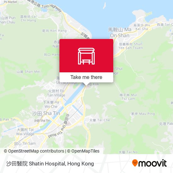 沙田醫院 Shatin Hospital map