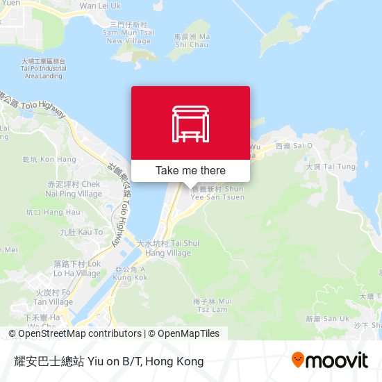 耀安巴士總站 Yiu on B/T map
