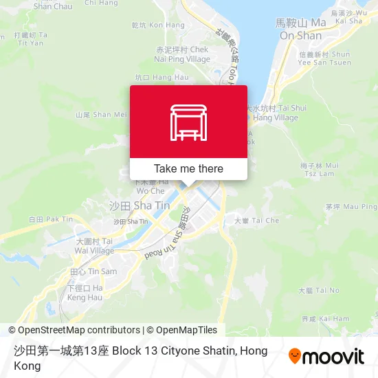沙田第一城第13座 Block 13 Cityone Shatin地圖