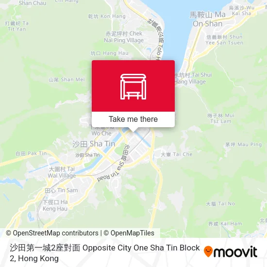 沙田第一城2座對面 Opposite City One Sha Tin Block 2地圖