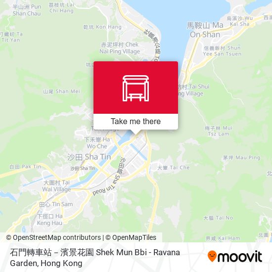 石門轉車站－濱景花園 Shek Mun Bbi - Ravana Garden map