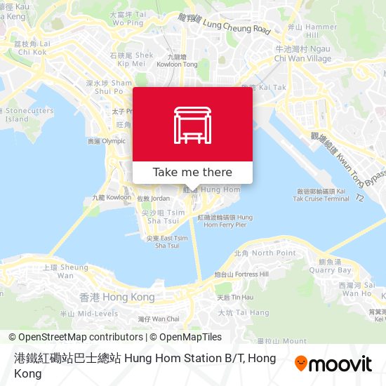 港鐵紅磡站巴士總站 Hung Hom Station B/T map