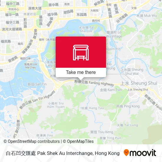 白石凹交匯處 Pak Shek Au Interchange地圖