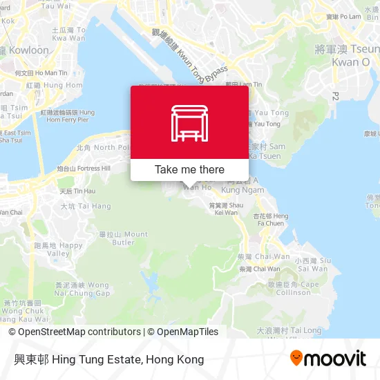 興東邨 Hing Tung Estate map