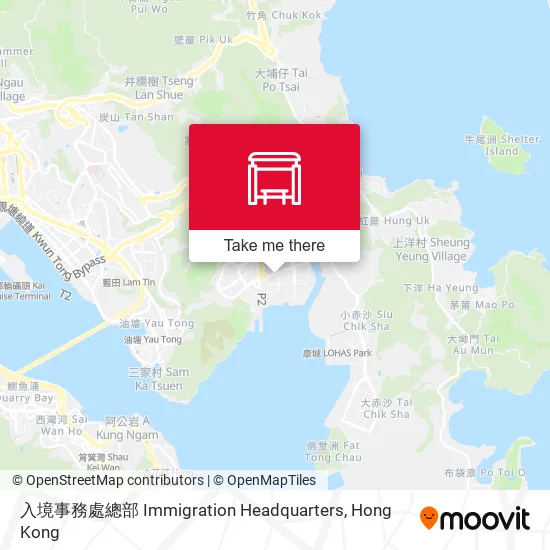 入境事務處總部 Immigration Headquarters map